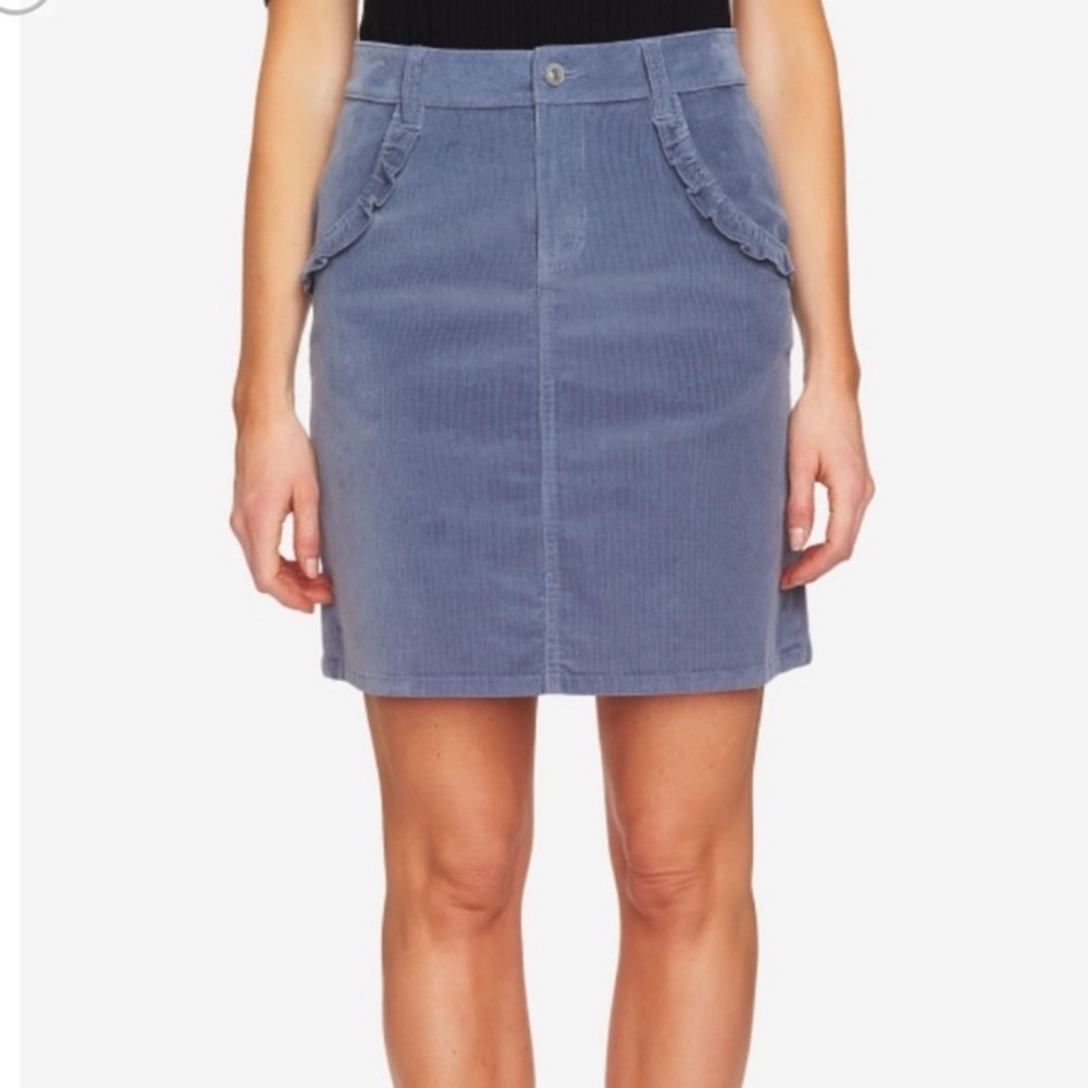 Cece by Cynthia Steffe Scarlet Dream Corduroy Mini Skirt Blue Size 2